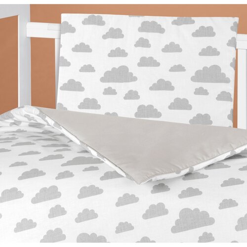 Bellatex Felhők gyerek paplan és párna szett szürke, 75 x 100 cm, 42 x 32 cm