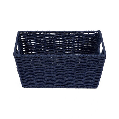Coș împletit manual Compactor ETNA, 31 x 24x 14 cm, albastru