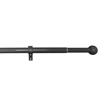 Souprava záclonová roztažitelná KOULE 16/19 mm, 200 - 350 cm, černý nikl, bez kroužků