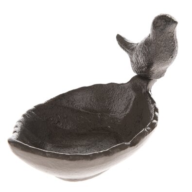 Litinová pítka pro ptáčky Leaf, 17 x 8 x 8,5 cm