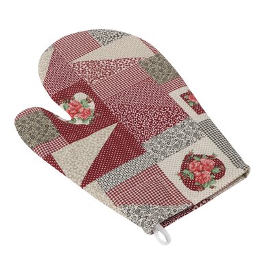 Bellatex Topfhandschuh EMA Patchwork weinrot, 18 x 28 cm