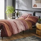 Lenjerie din satin-flanel Bugatti 6068/250,ruginiu/roz, 140 x 200 cm, 70 x 90 cm