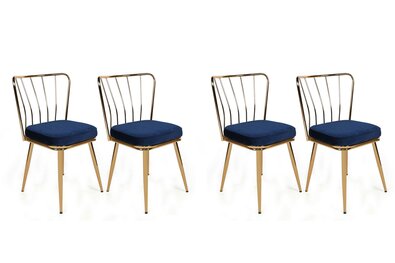 Yildiz Dark Blue étkezőszék szett, 4 db