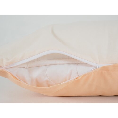 B.E.S. Petrovice Bavlněné povlečení Double face meruňková/popelavá, 220 x 200 cm, 2 ks 70 x 90 cm