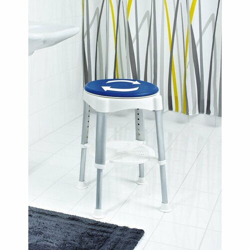 SAPHO A0050401 Handicap otočná stolička, nastavitelná výška, bílá/modrá