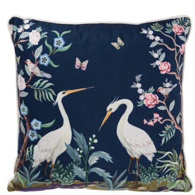 Pernă Păsări albastru închis, 45 x 45 cm