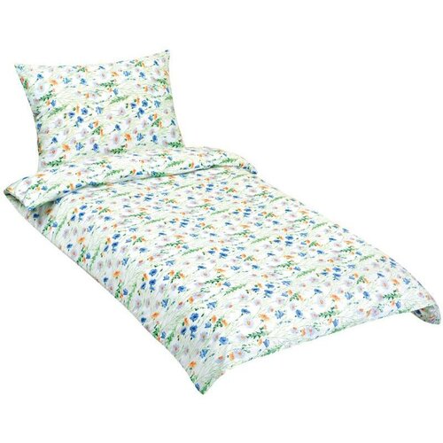 Bellatex Baumwollbettwäsche Blümchen, 140 x 200 cm, 70 x 90 cm