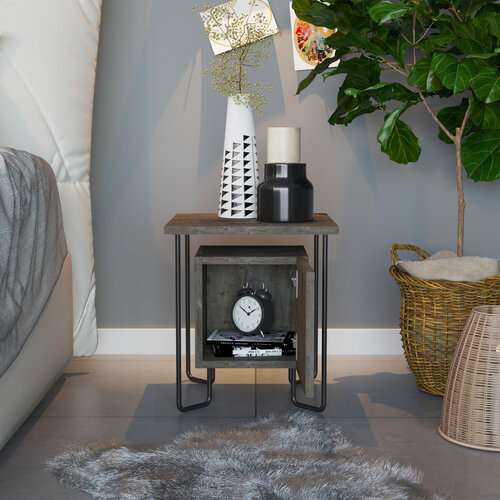 Nachttisch Acres Nightstand Dark Coffee