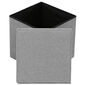 Hocker mit Stauraum, Grau, 38 x 38 x 38 cm