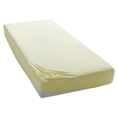 BedTex prześcieradło jersey światło żółty, 90 x 200 cm