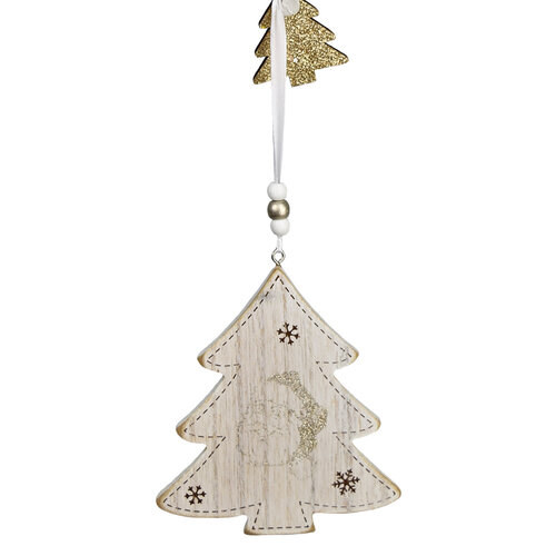Kisfa karácsonyi függeszthető dekoráció, 60 cm