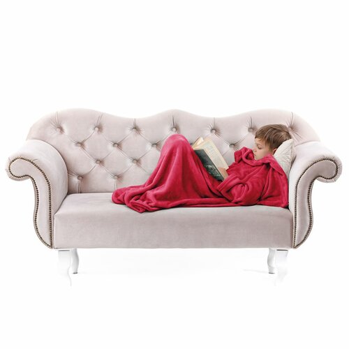 Decoking odeja z rokavi Lazy Kids rdeča, 90 x 105cm