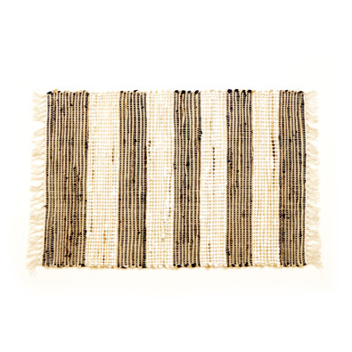 Ręcznie tkany dywan Juta ciemny, 60 x 90 cm