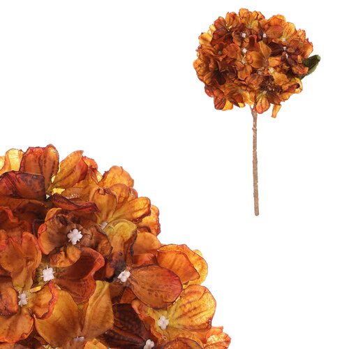 Hortensie portocalie - floare artificială tăiată,62 cm