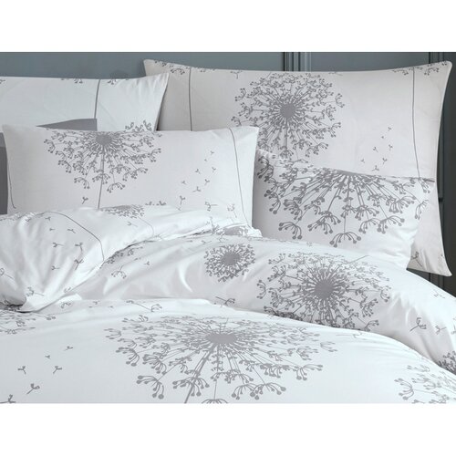 BedTex Bombažno posteljnino Pampeliška siva, 220 x200 cm, 2 kos 70 x 90 cm