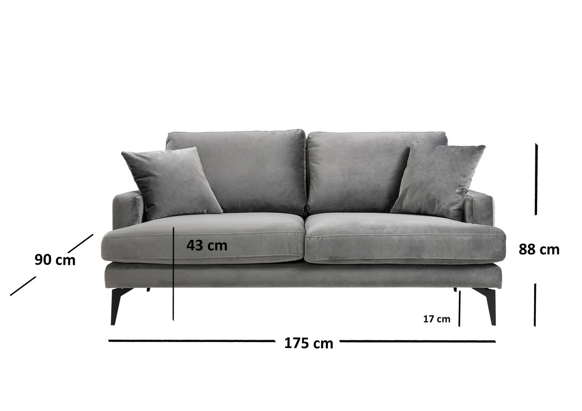 Pohovka Papira 2 Grey