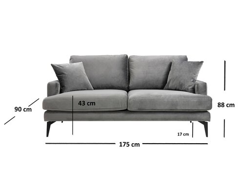 Pohovka Papira 2 Grey