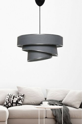 Lampa wisząca Couper - antracyt, srebrna