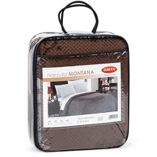 Matex Prekriv za postel Montana rjava, 170 x 210cm