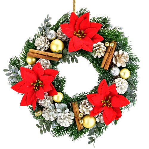 Świąteczny wieniec dekoracyjny Panama, 35 cm