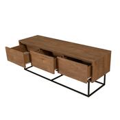 Milo Walnut and Black I TV-asztal