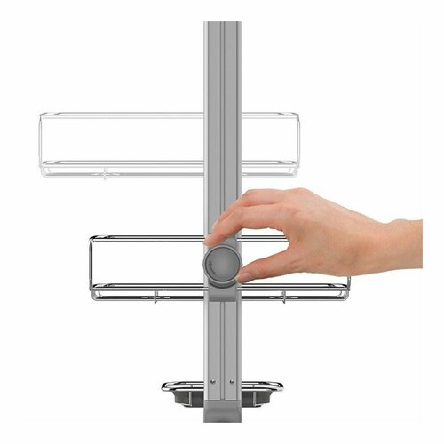 Simplehuman Suport reglabil pentru duș cu rafturi