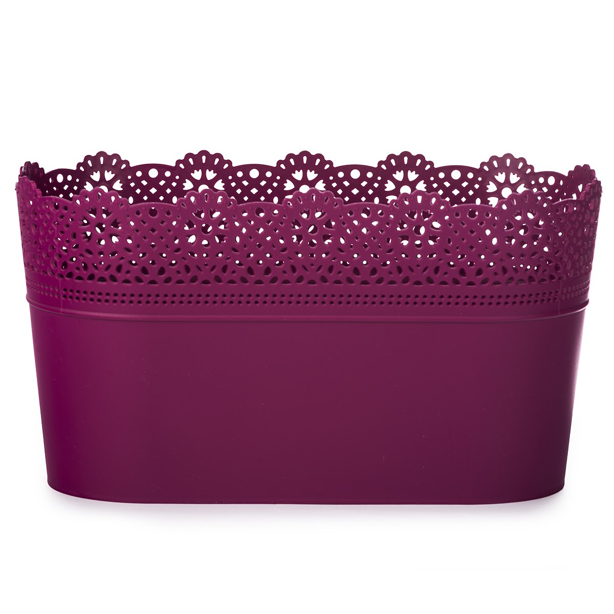 Prosperplast Plastový kvetináč Lace, fuchsiová