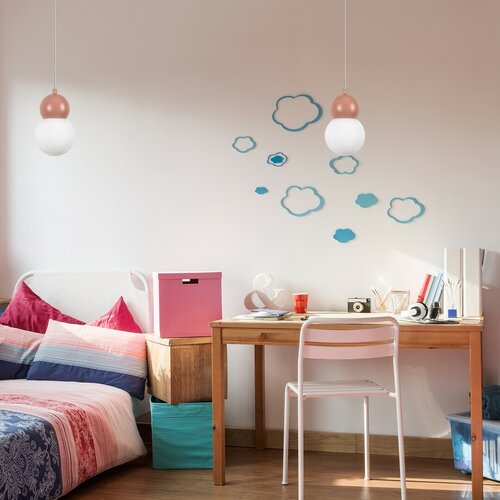 Rabalux 72280 Gellia kovové a sklenené závesnésvietidlo pre deti, ružové