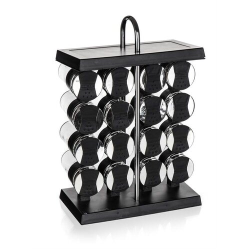 Banquet Komplet korenin v stojalu AKCENT Black, 17kosov