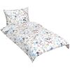 Lenjerie de pat din bumbac Bellatex Flori albastru