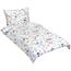 Lenjerie de pat din bumbac Bellatex Flori albastru, 140 x 200 cm, 70 x 90 cm