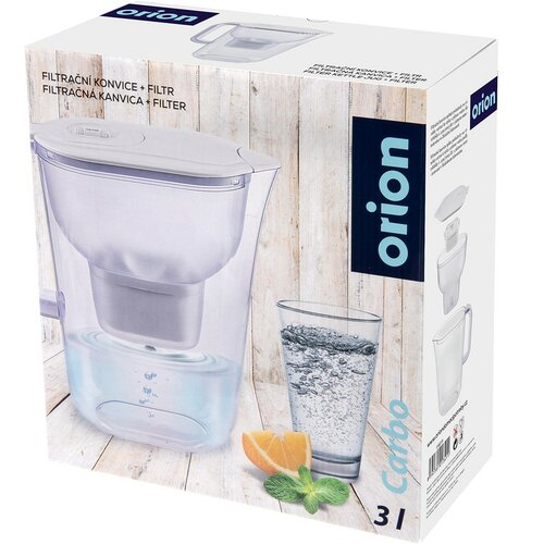 Orion 156019 Konvice filtrační Carbo 3 l s filtrem, bílá