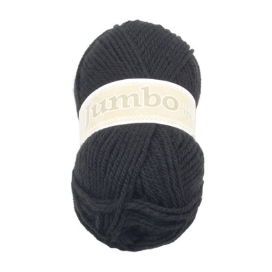 Пряжа JUMBO чорна, 100 г / 147 м