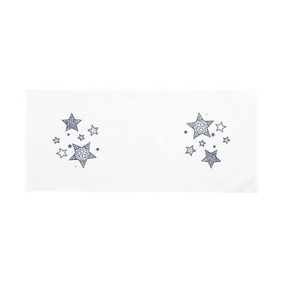 Božični tekaški trak Blue stars, 40 x 90 cm