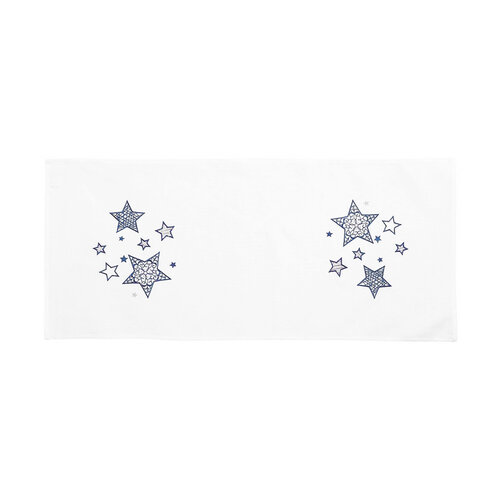 Božični tekaški trak Blue stars, 40 x 90 cm