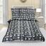 Krep posteljnina Srdce patchwork siva, 140 x 200cm, 70 x 90 cm