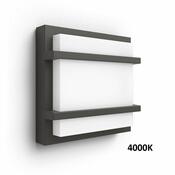 Philips 17394/93/P3 Venkovní nástěnné LED svítidlo Petronia 19 cm, antracit