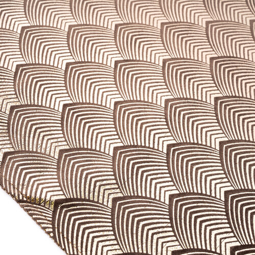 Velvet Scale asztali futó, sötétbarna, 32 x 150 cm