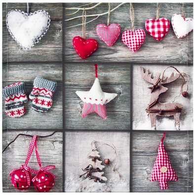 Faţă de masă de Crăciun Decoraţiuni, patchwork, 35 x 35 cm