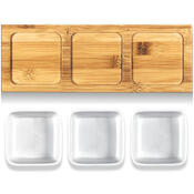 Lamart LT9019 4dílná servírovací sada Bamboo, 31 x 11 cm