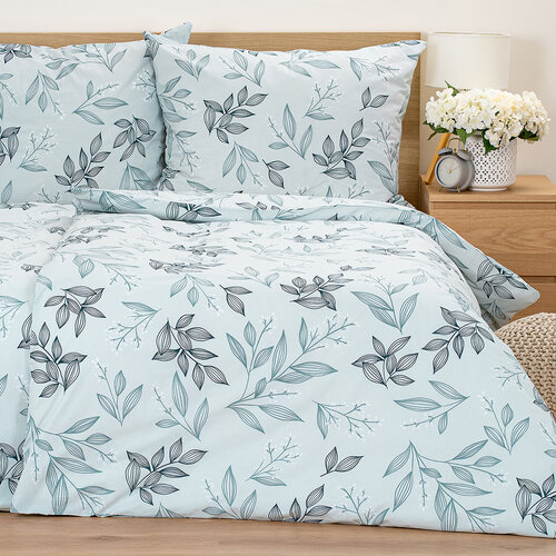 4Home Pościel bawełniana Frosty Leaves, 140 x 220 cm, 70 x 90 cm