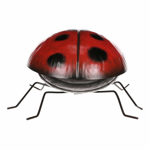 Decorație metalică de grădină pentru agățatGândăcel, 24 x 22 x 13 cm