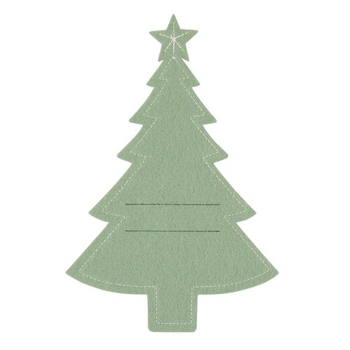 Altom Etui za jedilni pribor Xmas Tree zelen, 22 x15 cm, set 4 kos