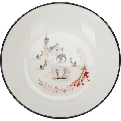 Порцелянова глибока тарілка Winter Penguin, 20 х 4,5 см