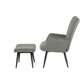 Relaxační křeslo s podnožkou L7285 GRN6, zelená