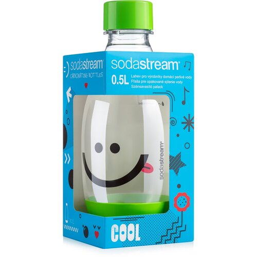 SodaStream Butelka dziecięca Emotikona 0,5 l, zielony