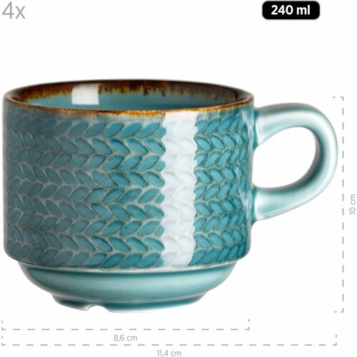 Mäser Набір для кави 12 шт. PROSPERO – бірюзовий