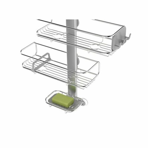 Simplehuman Regulowany uchwyt pod prysznic zpółkami