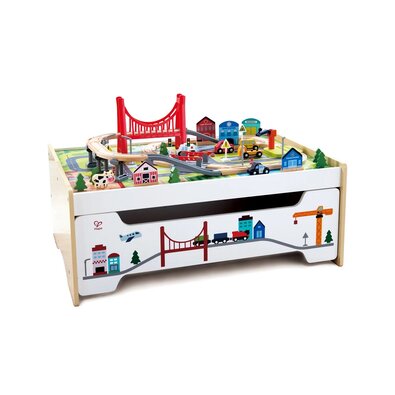 Hape Hrací stôl s úložným priestorom a vláčikodráhou