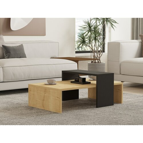 Măsuță de cafea Glow Anthracite and SapphireOak